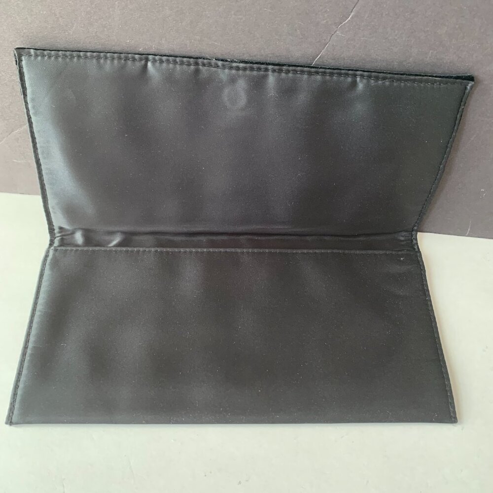 Yves Saint Laurent YSL Black Velvet Satin Evening Parfums Bag Clutch Cosmetic - Picture 3 of 9